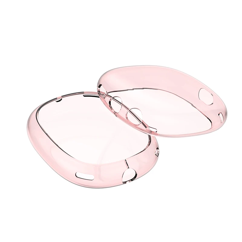 2pcs/set Soft Anti-Scratch Transparent Cover For AirPods Max TPU Wireless Shockproof Headphones Case Protective Sleeve Protector