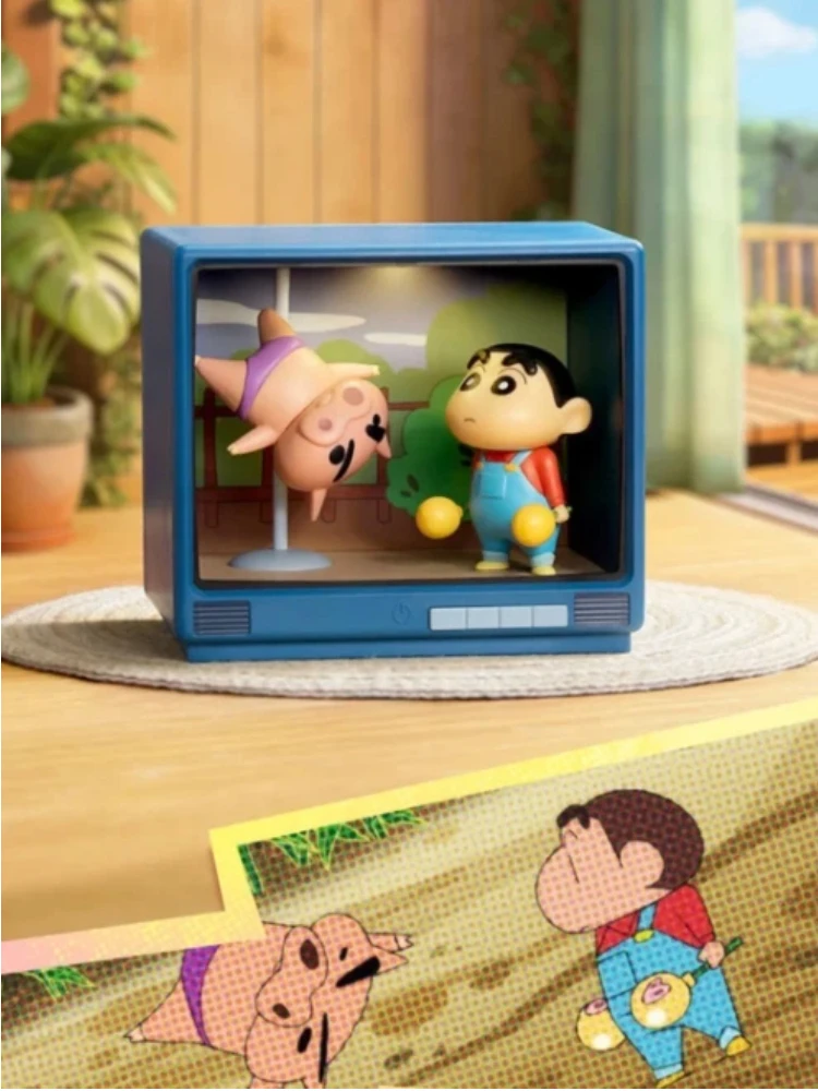 

52TOYS Crayon Shinchan Vintage TV Series Blind Box Figures Authentic Cute Desktop Decor Perfect Gift For Girls Anime Fans