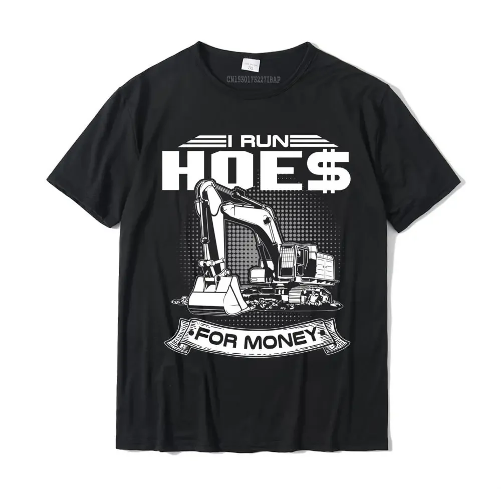 

Футболки I Run Hoes For Money, забавные мужские ретро топы для строительных работников, Осенние футболки, крутые хлопковые футболки