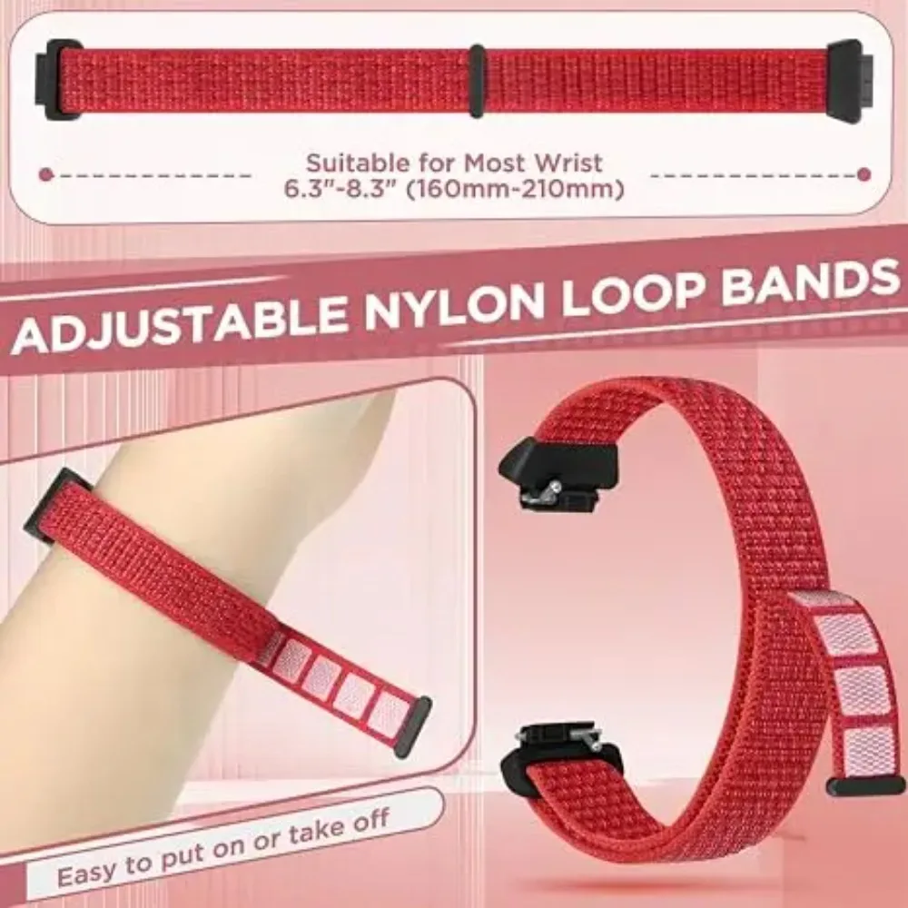 Nylon Braided Loop Strap for Fitbit Inspire 3/2/HR Elastic Wristband Bracelet Correa Accessories for Fitbit Ace 3/2 Replacement