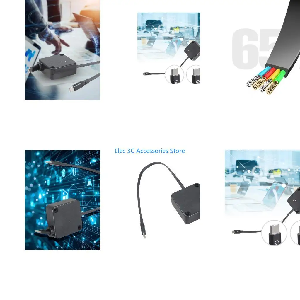 Y51A Charging & Data Sync Cord Wire for Phone Tablet Stretchable 100W 480Mbps USB C Male to USB C Male Data Transfer Cable