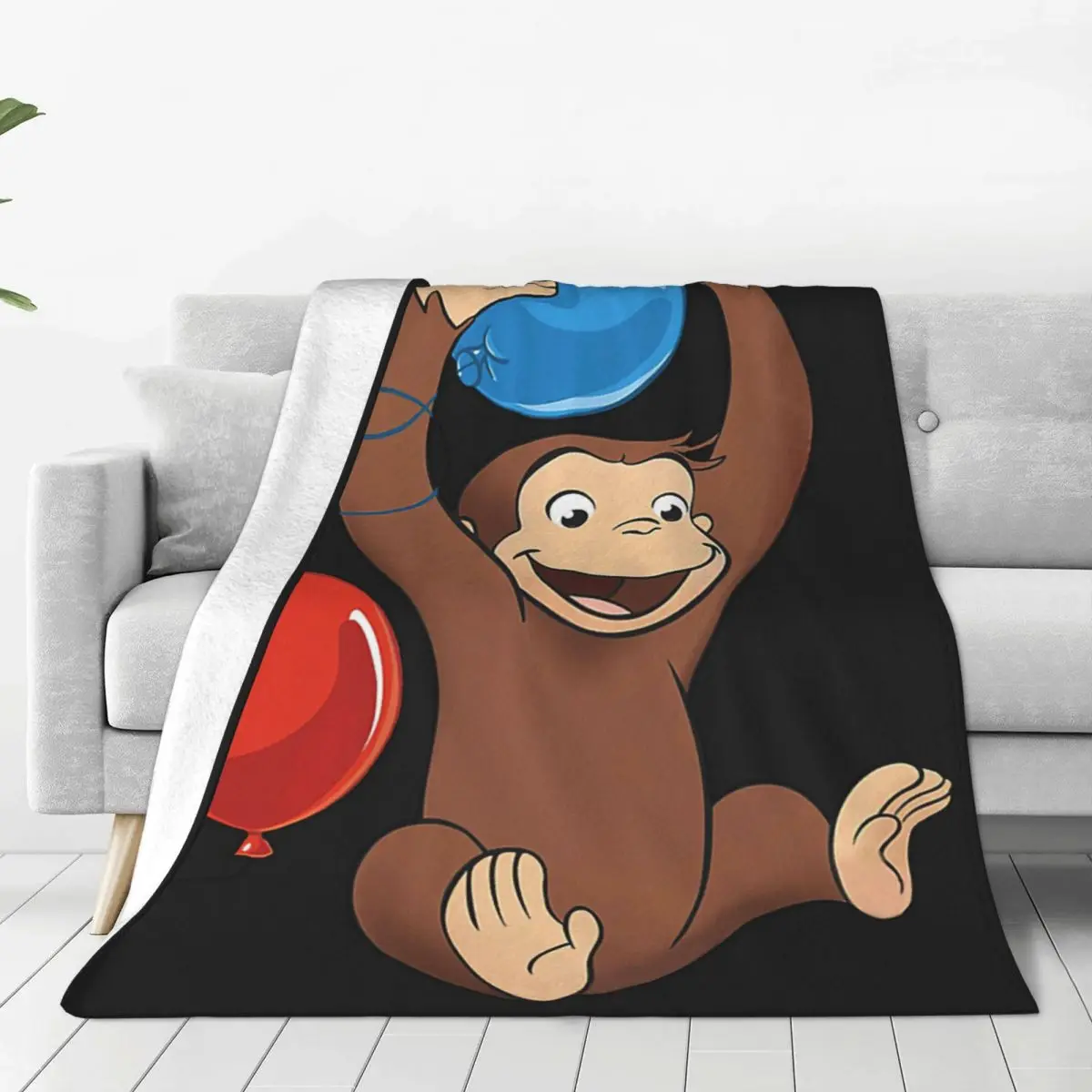 

Curious George Monkey Bed Blanket Bed Covers Luxury Blanket Flannel Blanket Air conditioning blanket