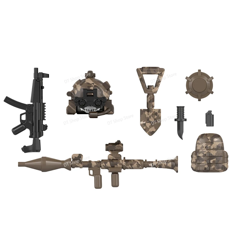 เกมใหม่การศึกษาตัวเลขการกระทําทหารอุปกรณ์เสริมอาวุธ Building Block ของเล่นสําหรับของขวัญเด็ก WM2598-WM2603