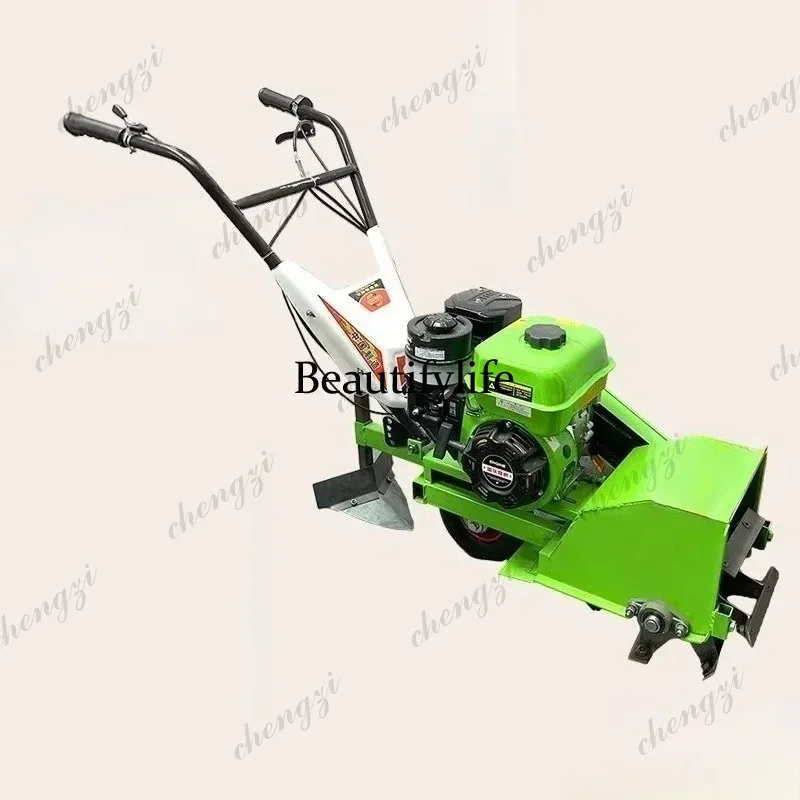 A172  Micro-tillage weeder small household tillage rotary tiller hard ground tiller new four-wheel drive diesel  Garden Power To