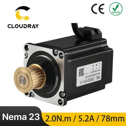 Cloudray Nema 23 Stepper Motor 3 Phase 2.0N.m 5.2A with GEAR 1.8m Cable for CNC Router Engraving Milling Machine