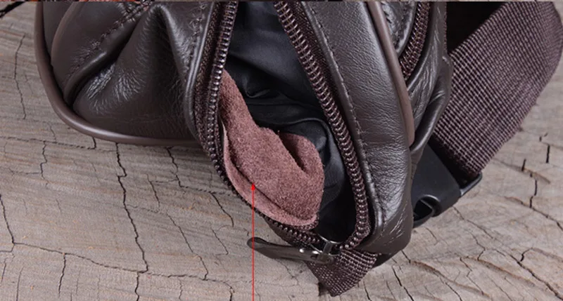 Men Casual Geniune Leather Waist Bags Packs  Retro  Cell Phone Purse for Male  Fashion Travel Pouch