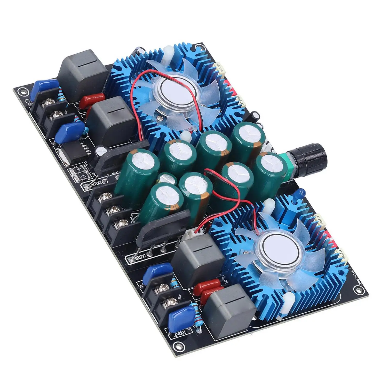 460W Dual Digital Power Amplifier TDA8954TH Module with Cooling Fan - High-Power AC24V±24V