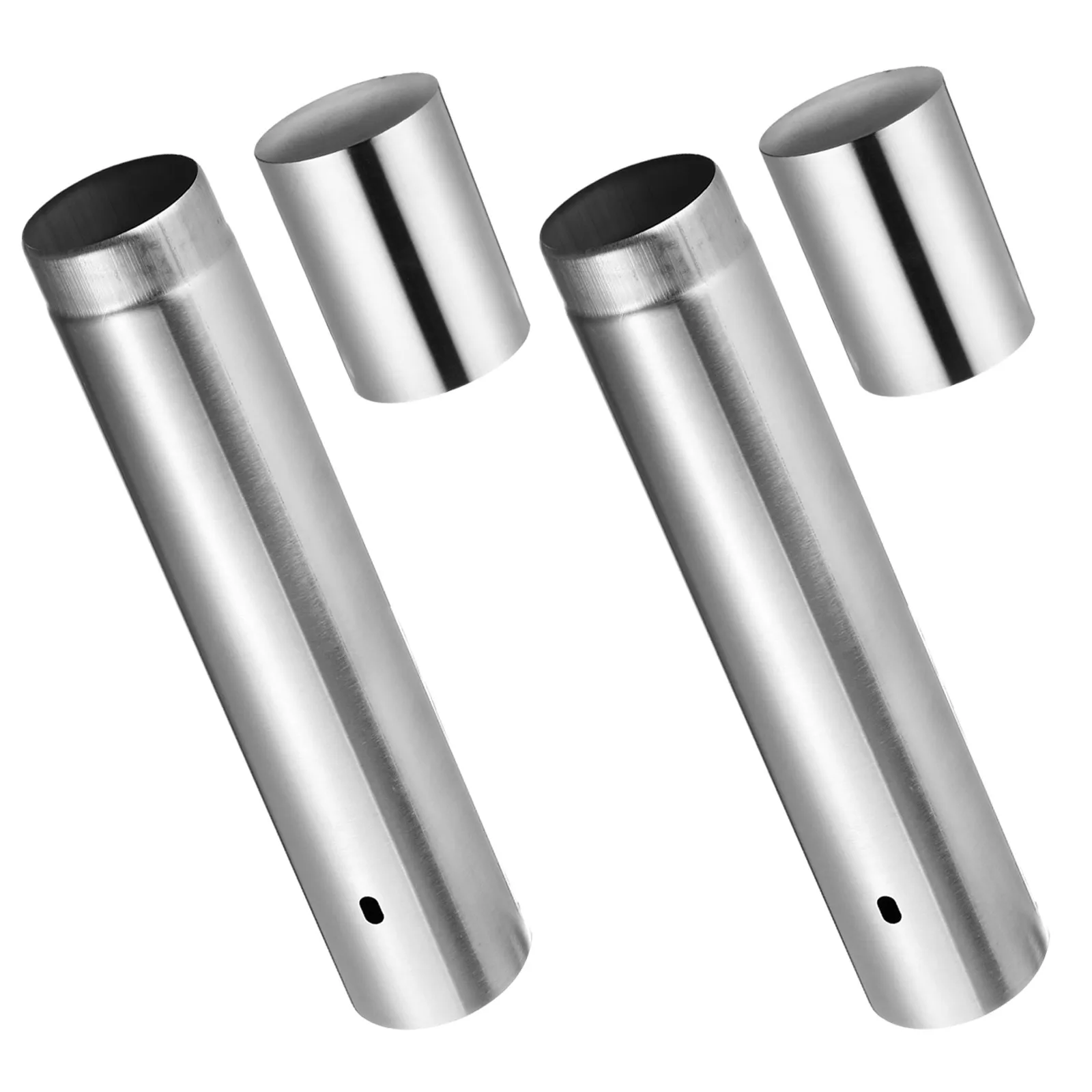 2Pcs Birth Certificate Organizer Tube Stainless Steel Metal Storage Cylinder Document Holder Travel Protector 13.78x1.38 Inch