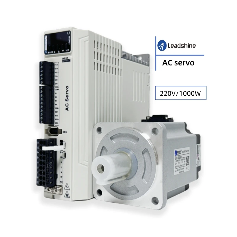 Leadshine L3C-1000 1000W 17Bit CNC Servo Motor AC Driver Kit IP67 Rating AC 200V Type-C Debugging Port RS232 ModBus