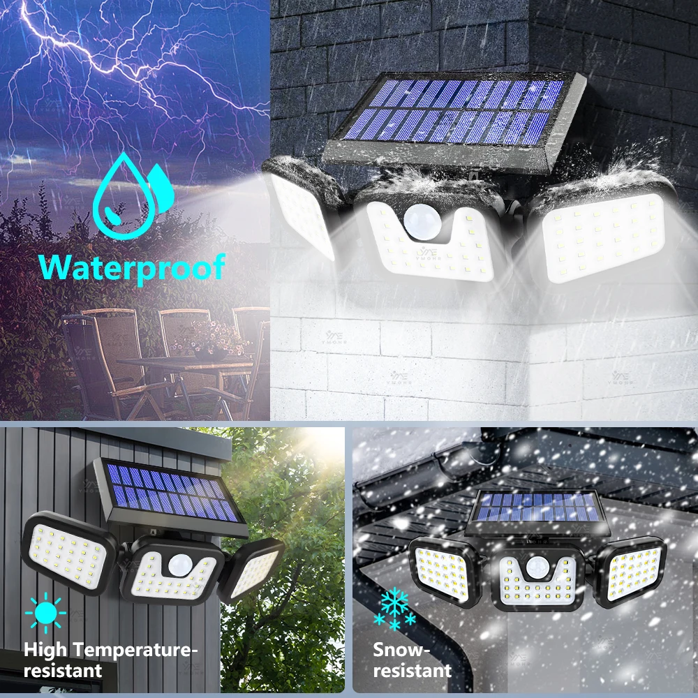 Super Bright Split Solar Lamp IP65Waterproof Outdoor Solar LED Lights 200m² Motion Sensor Solar Wall Light Garden Corridor Light