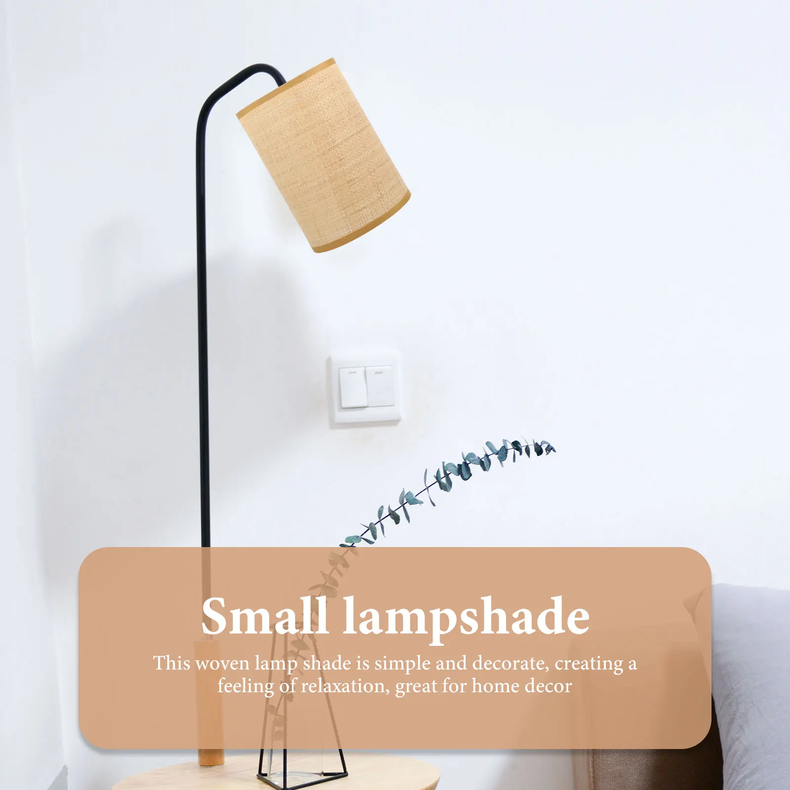 

Rattan Lampshade E27 E14 Table Floor Shades Woven Basket Drum Cover Metal 3 Sizes Bedroom Rustic Modern Replacement