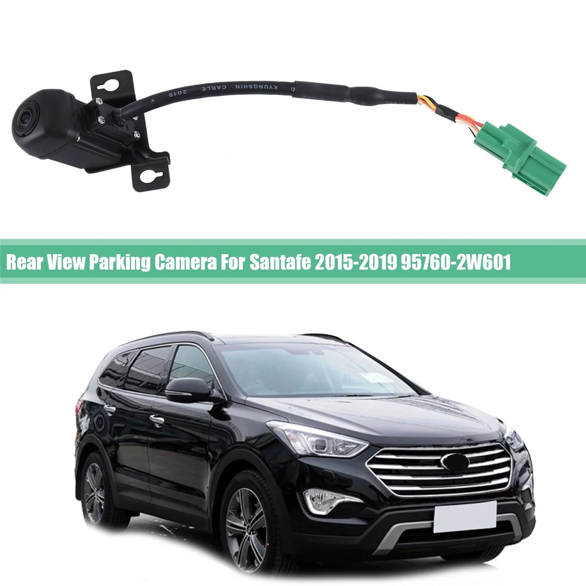 Câmera de estacionamento traseira para Hyundai SANTAFE, câmera reversa de backup, 2015-2019