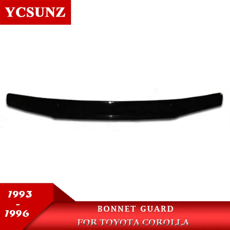 Black Bonnet Guard For Toyota Corolla 1993 1994 1995 1996 Accessories Bug Shield Tinted Bonnet Protectors