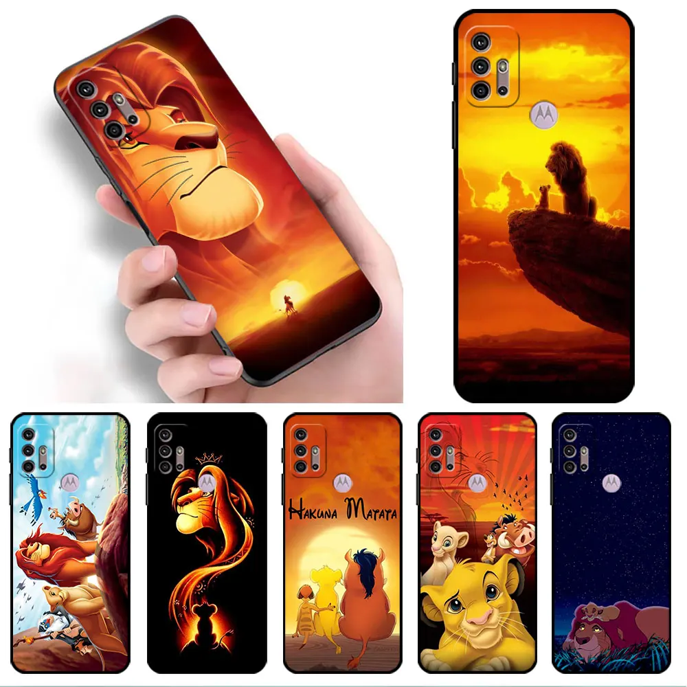 The Lion King Case For Motorola G60 G52 G30 G22 G51 G53 G31 G60s G200 G32 Edge 20 G50 Black Soft Phone Covers