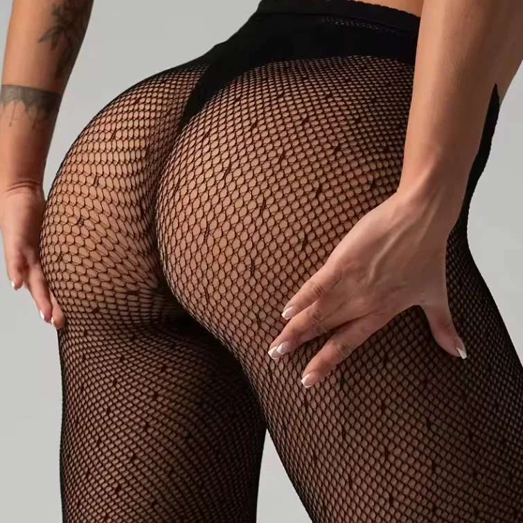 Wild European Legging Nylon Elastic Body Stockings Women's Lingerie Fishnet Breathable High Waisted Pantyhose Plus Size Tights