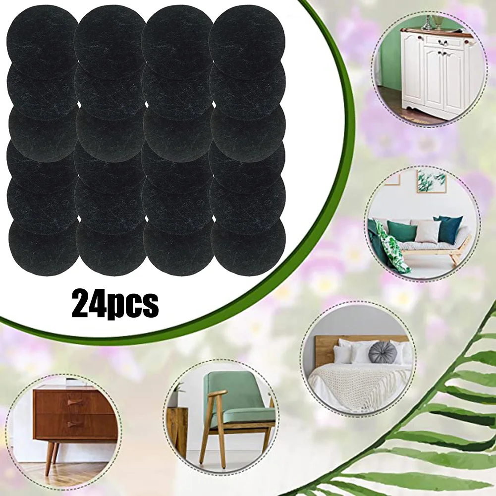 

Round Pad Flower Pot Feet 24Pcs/set Accessories Black Desk Riser Non-slip Plant Pot Feet Invisible High Quality