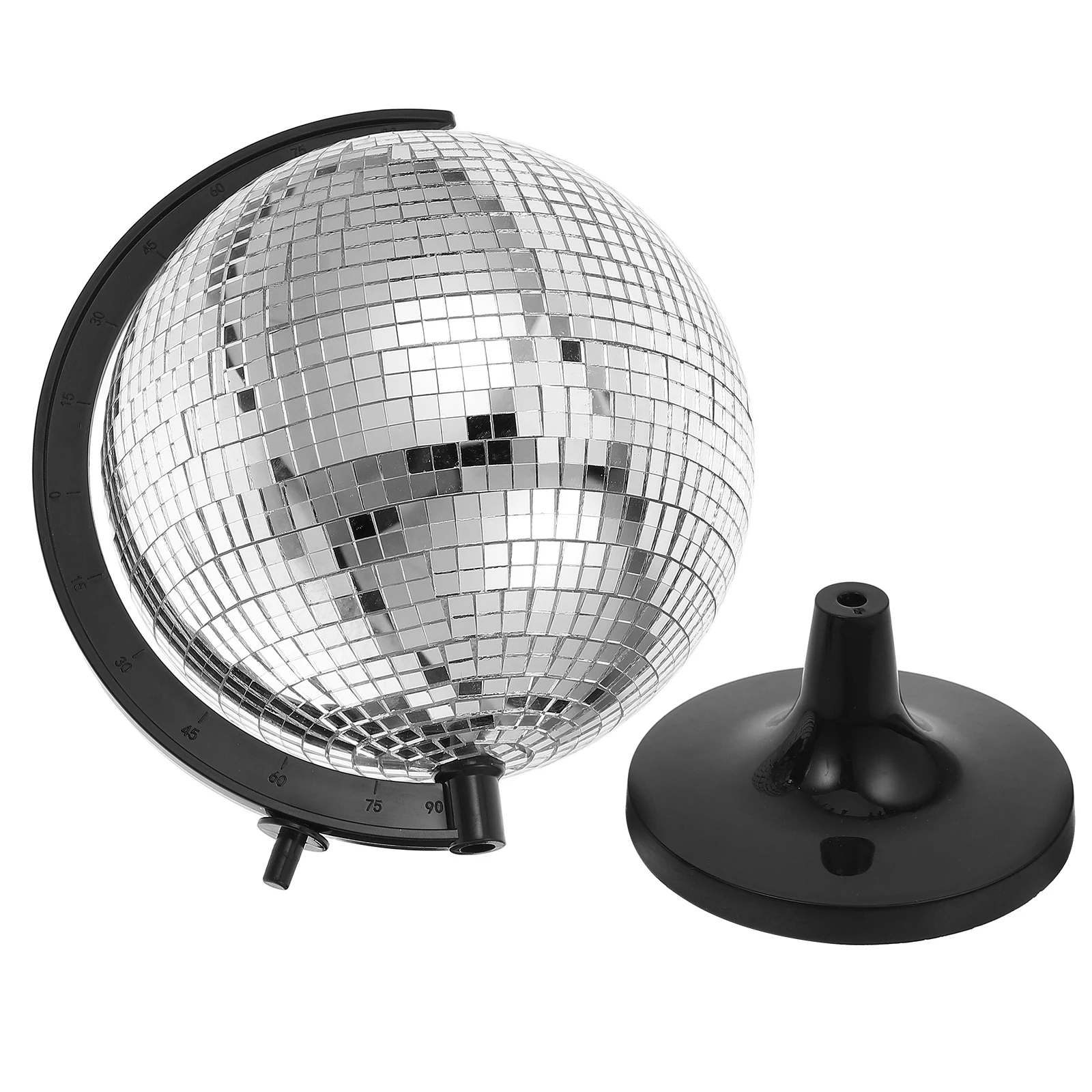 

Compact Reflective Globe Desk Decor Spinning Disco Ball Style Mirror Ornament for Office Home Party Room Reflective Mirror Ball