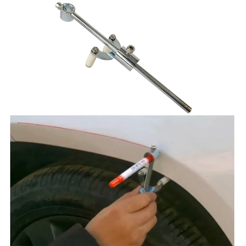 

Car wheel eyebrow parallel scriber sheet metal dent repair tool stainless steel material 0-20cm adjustable portable and durable