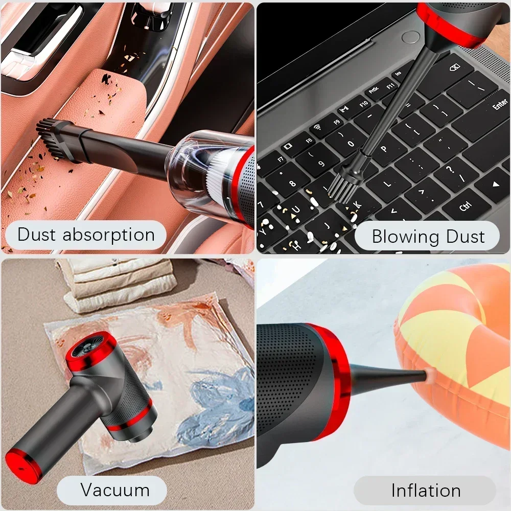 SZUK 178000Pa Mini Car Vacuum Cleaner Powerful Handheld Cleaning Machine Strong Suction Portable Wireless Vacuum Cleaner for Car