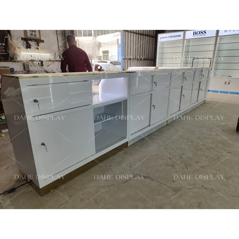 custom.Perfume Shop Interior Design Perfume Store Display Showcases Cosmetic Skincare Store Display Counter Glass Cabinet Pe