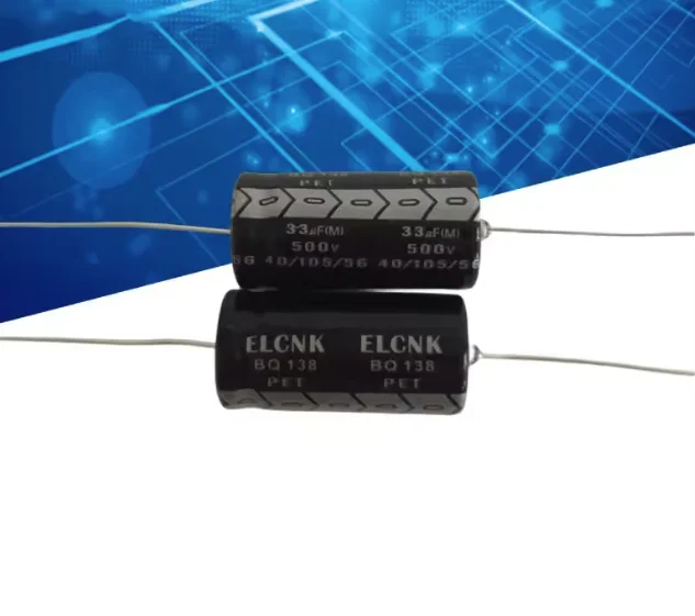 

5PCS original horizontal axial polarized aluminum electrolytic capacitor 500V 33uf 16X31mm