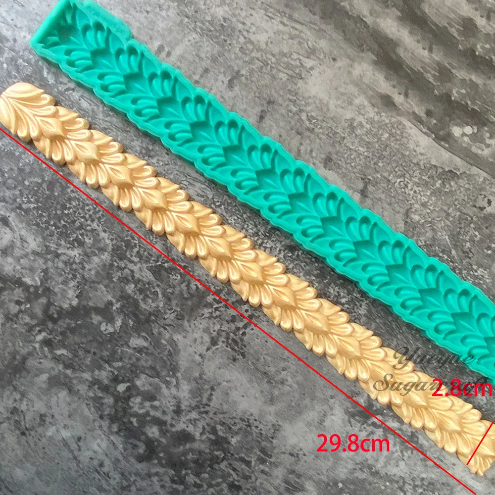 Relief border silicone mold fondant mold cake decorating tools chocolate gumpaste mold  resin mould