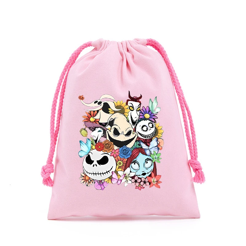 Disney The Nightmare Before Christmas Drawstring Bag Kids Anime Terror Gift Package Candy Birthday Halloween Pouch Children Gift