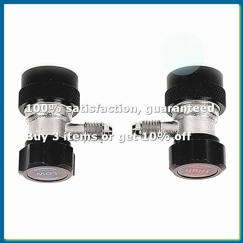 R134A A/C AC Compressor R-134A Manual Quick Coupler Adapter Air Condition 1/4 SAE Connectors Accessories-A49I