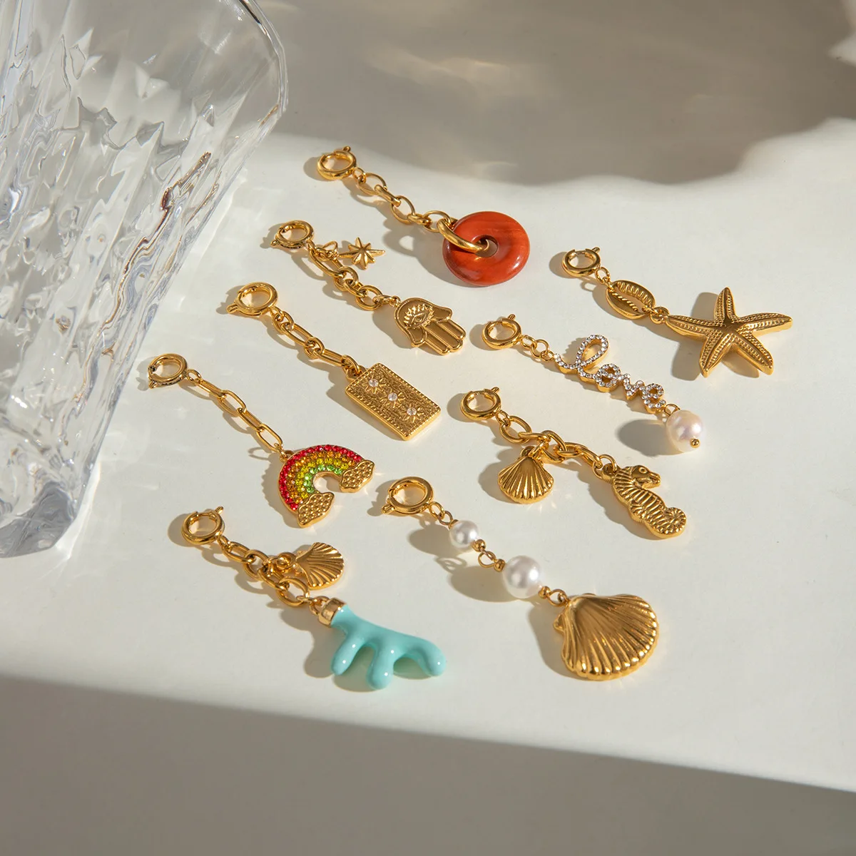 

2026 European and American fashion new stainless steel bikini pendant connector DIY pendant jewelry gift