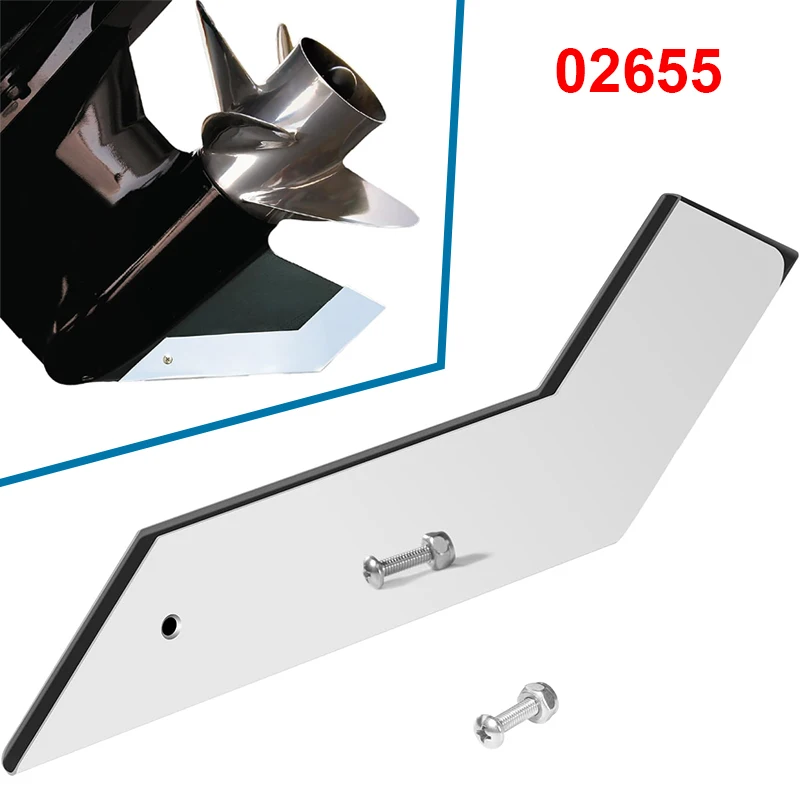 02655 Stainless Steel Skeg Protector Fix Damaged Skeg Fits for Mercruiser, Mercury, Suzuki, and Yamaha Motors, Boat accessories