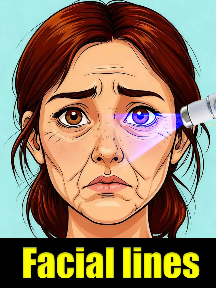 

Blue light pen specifically designed for young women to remove facial wrinkles and smooth imperfections.