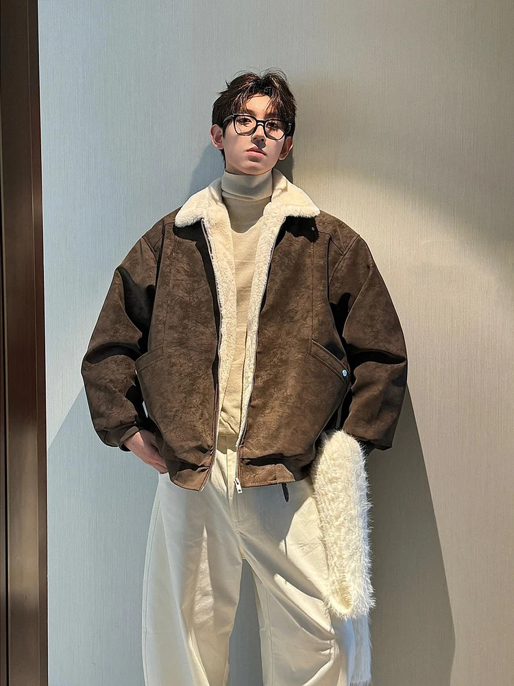 معطف Barnes American Sle غير اللامع المصبوغ من فرو الضأن ort Jaet للرجال شتوي من القطن معطف دافئ طويل Sve بسحاب للإغلاق #5