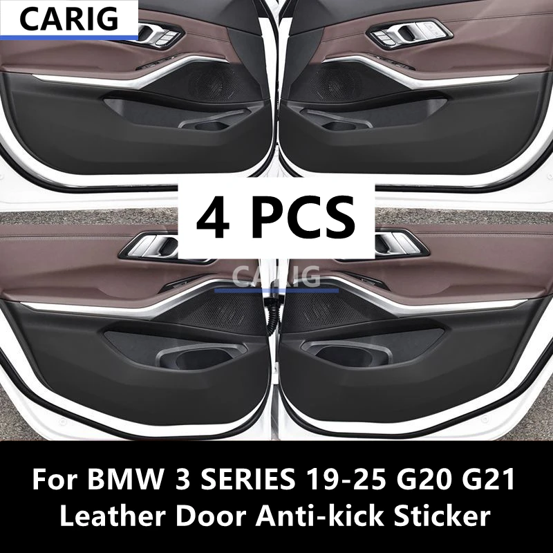 

For BMW 3 SERIES 19-25 G20 G21 Leather Door Anti-kick Sticker Modified Car Interior Protection Film Modification Accessories