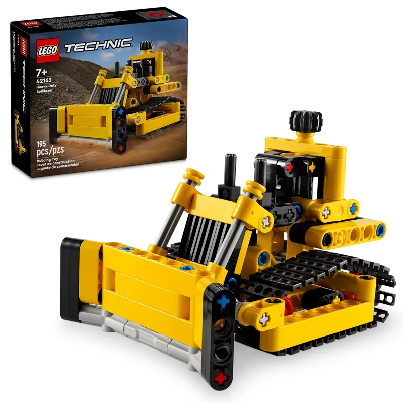 LEGO 42163 Technic Heavy-Duty Bulldozer Building boclk Set, Kids’ Construction Toy