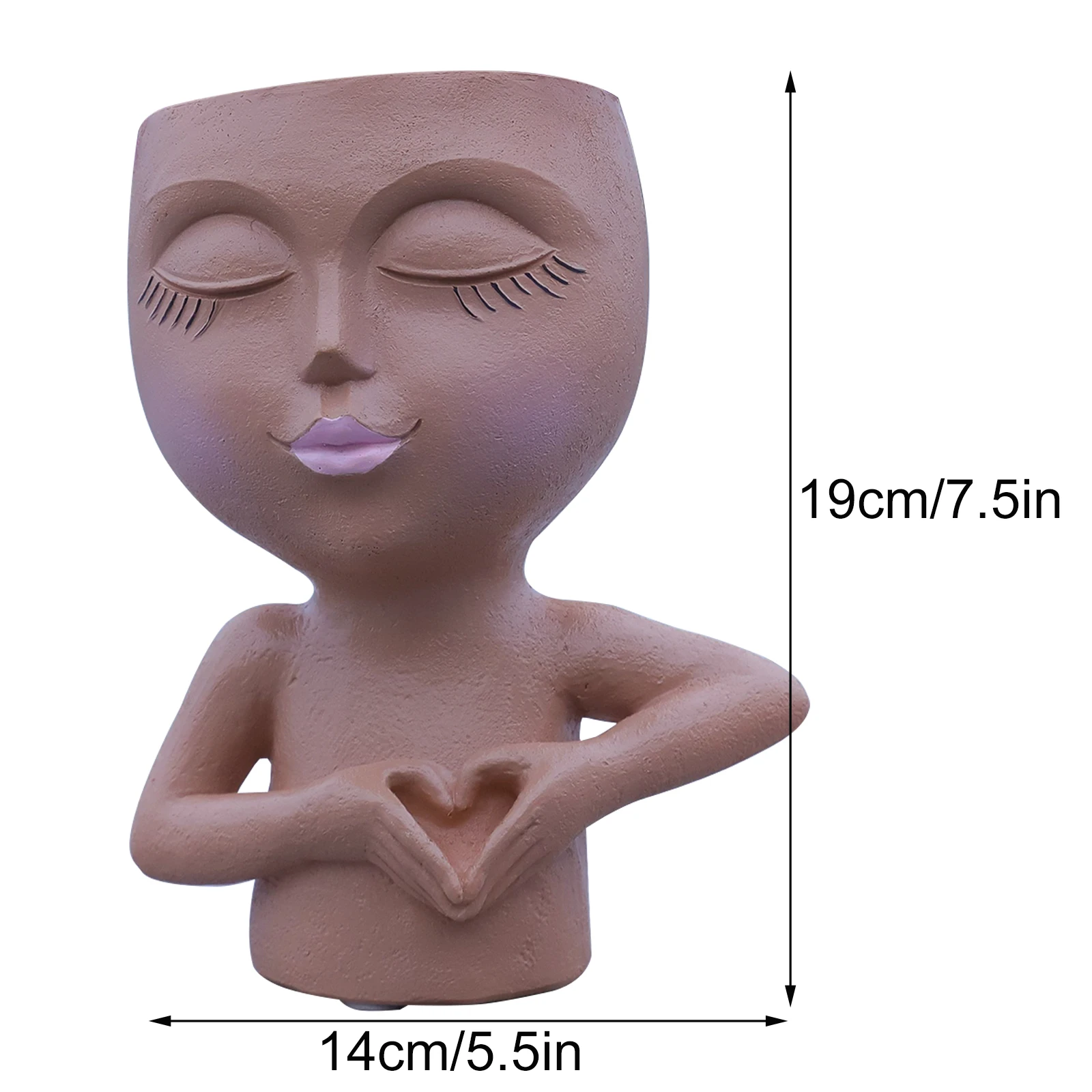 Resin Plant Pot Creative Love Heart Little Girl Flowerpot Home Garden Decoration