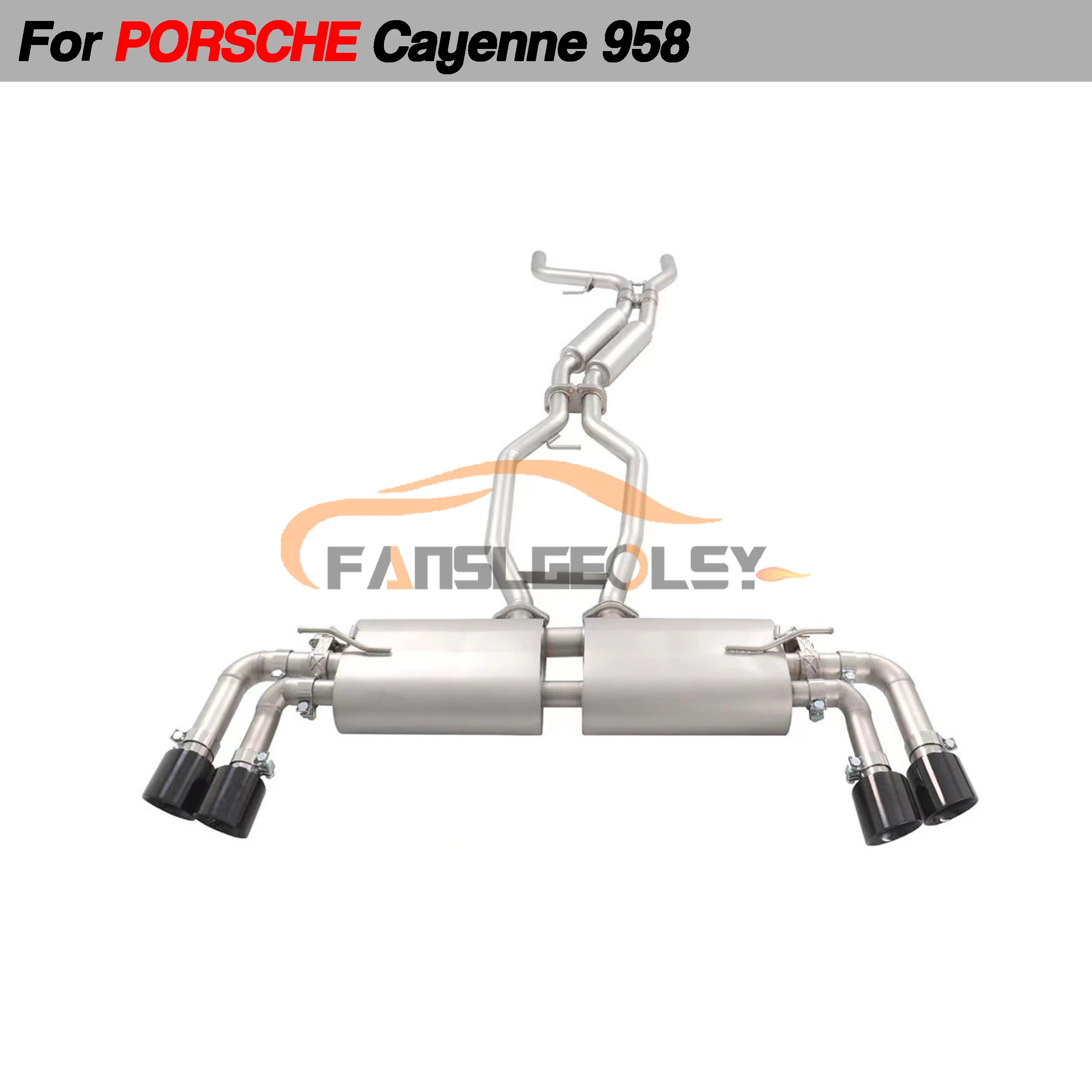 

For Porsche Cayenne 958 Stainless Steel Catback Performance Exhaust System Valve With Muffler Pipes Tuning exhaust assembly