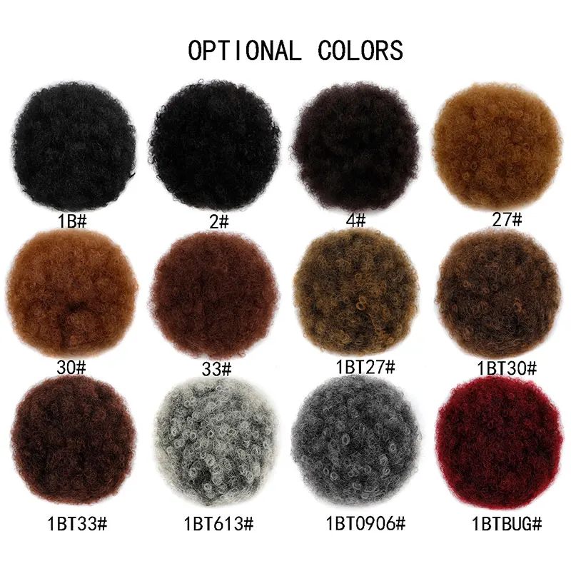 Synthetic Bigger Chignon Afro Puff Hair Bun Accessories Short Drawstring Ponytail Curly Ponytail Wrap On Hair Pieces For Women