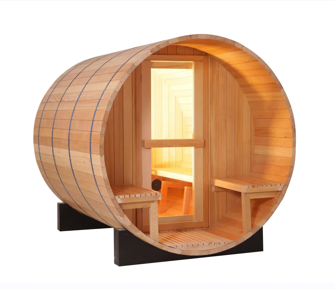 Hemlock/Cedar Traditional Steam Sauna Room Rooms Barrel Sauna Outdoor Sauna for sale