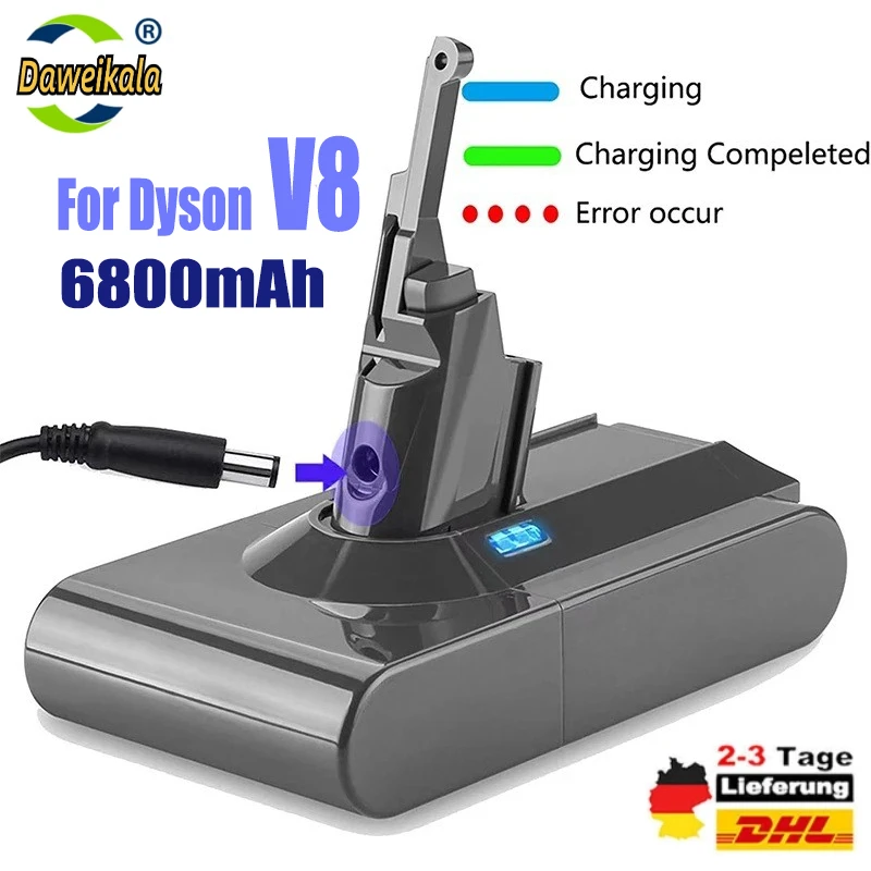 

Original 21.6V 6800mah Replacement Battery for Dyson V8 Absolute Handheld Vacuum Cleaner For Dyson V8 SV10 Battery