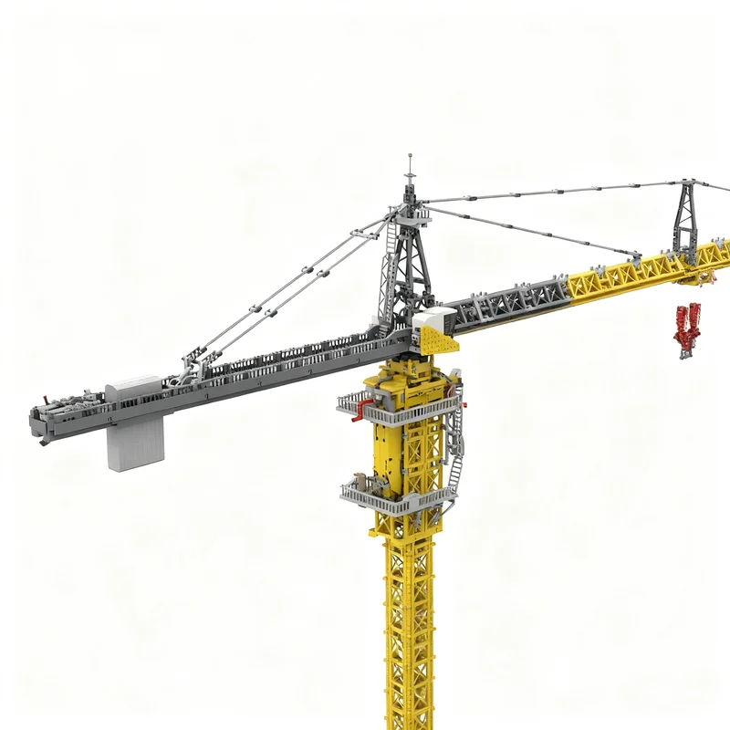 10000pcs MOC City - Tower Crane = Hammerhead Modules City Construction Model Building Blocks Idea Craft 3D Brick Collection