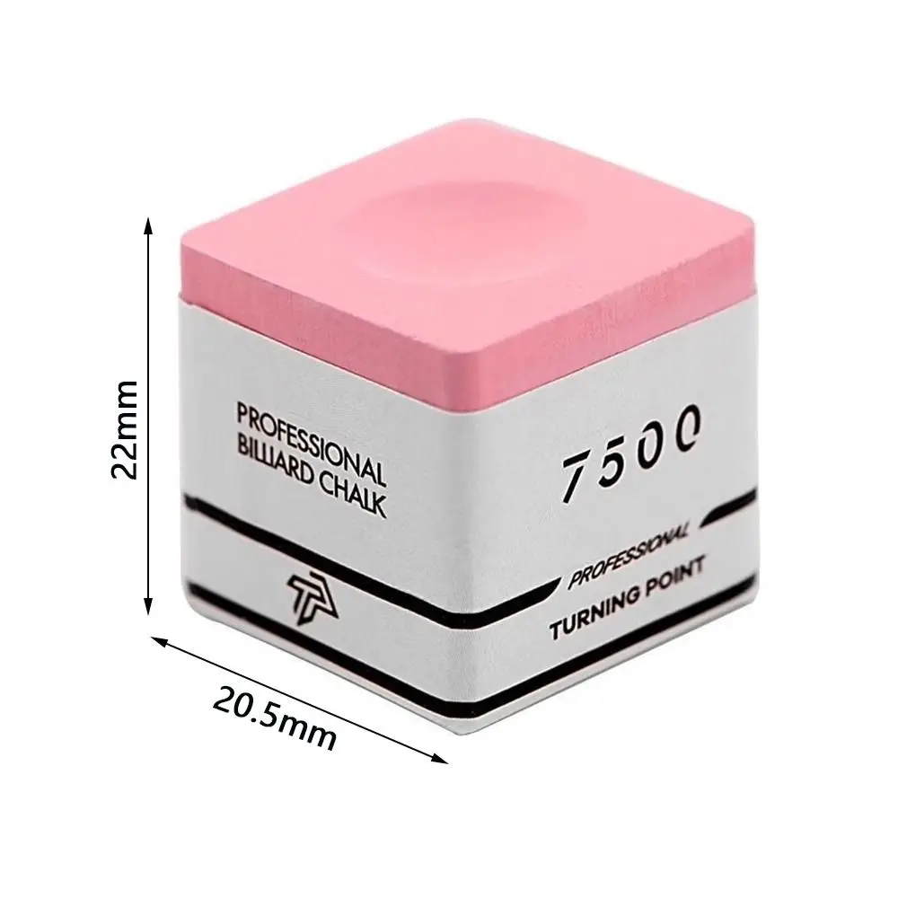 مربع TP7500 البلياردو الطباشير عدم الانزلاق الوردي/رمادي السنوكر محايد بركة الطباشير غرامة مسحوق البلياردو بركة الطباشير البلياردو الملحقات