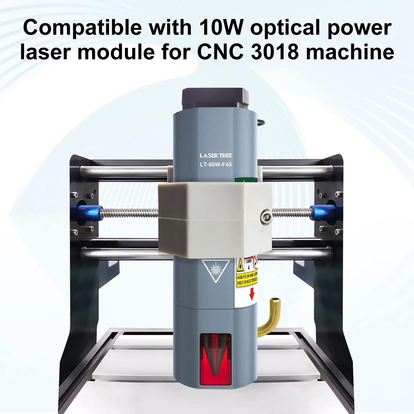 Imagem -06 - Laser Tree-cabeça Óptica do Laser com Assistência a ar Módulo Ttl de Luz Azul Cortador de Gravador Máquina Cnc 3018 10w 450nm