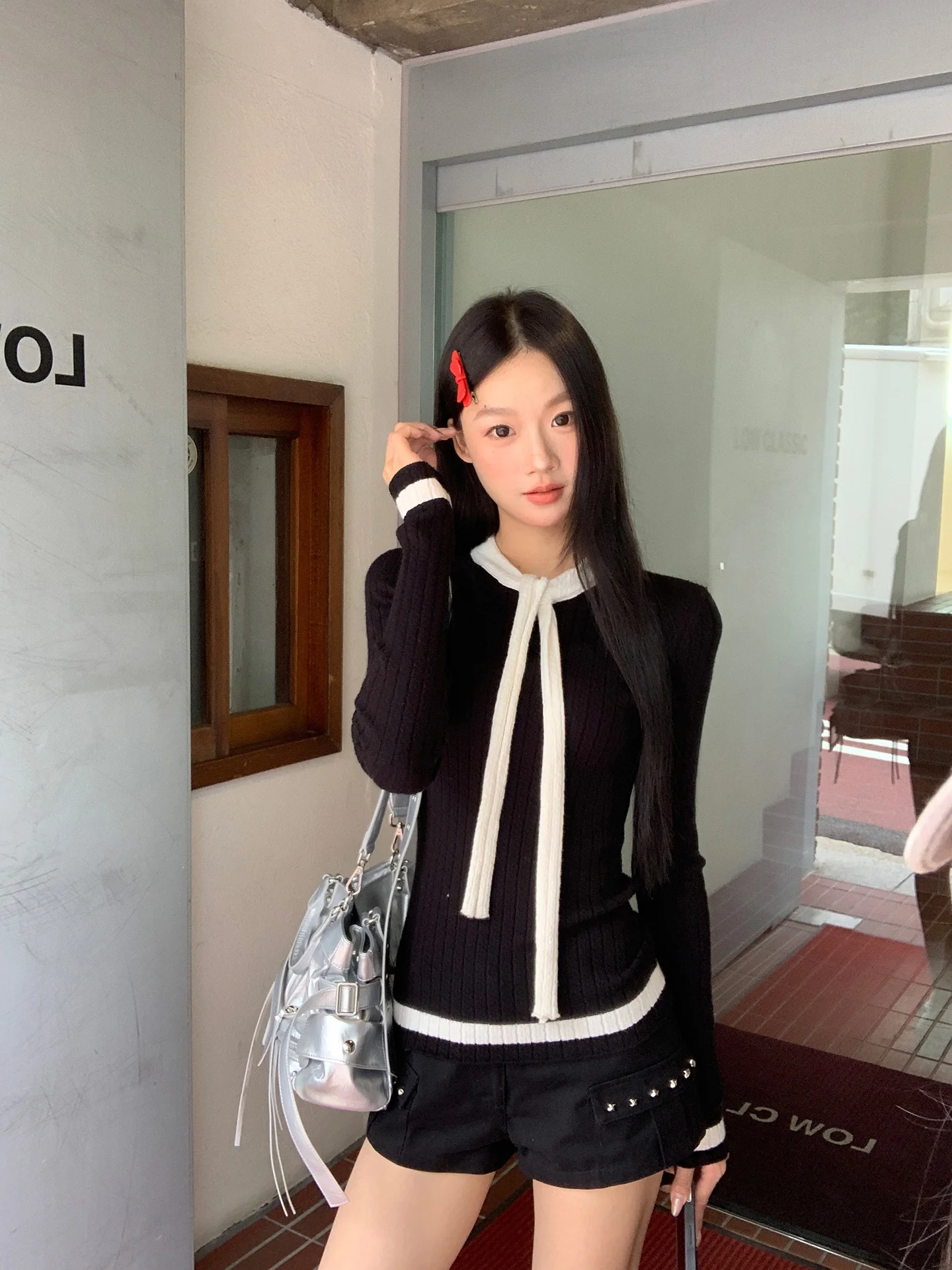 

Облегающий вязаный свитер для женщин ранней осени Bla Design Sensation Top Удобный дышащий длинный светящийся свитер Ne