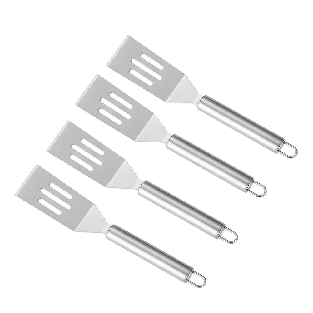 

4Pcs Metal Steak Spatulas Stainless Steel Kitchen Pancake Turner Frying Shovel for Eggs Fish Vegetables Cooking Tool