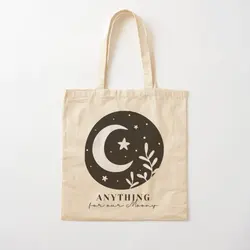 Anything For Our Moony Stickers Classi  Canvas Bag Casual Fashion Shopper Travel Printed Tote Shoulder Bag Ladies Fabric