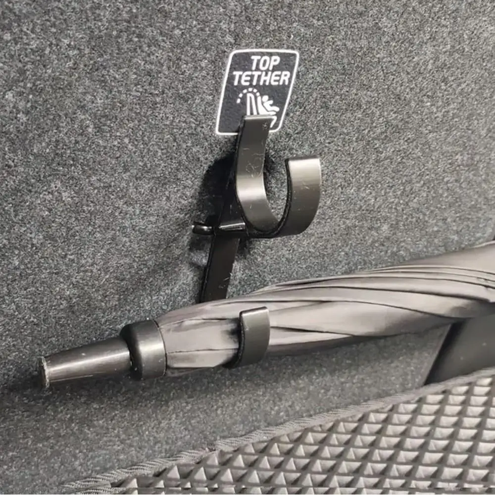 2Pcs Single/Double Hook Car Umbrella Hooks Vertical Suspension Anti-tilt Car Umbrella Holder No Drilling