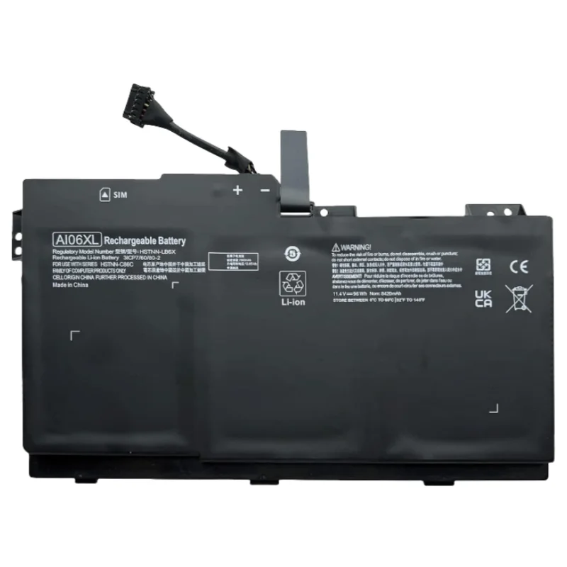 New 11.4V 7860mAh 96Wh AI06XL Laptop Battery For HP ZBook 17 G3 808451-001 HSTNN-C86C HSTNN-LB6X AI06096XL 9Cell