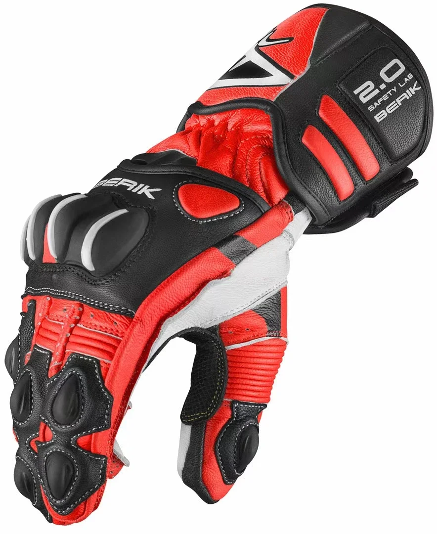 BERlK Thunar.Evo Motorrad Handschuhe Rindsleder Racing Moto Handschuh Männer Tragen-beständig Echte Motocross Handschuh Atmungsaktive Guantes Moto