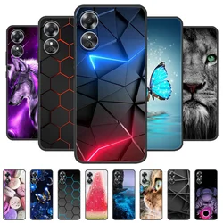 For Oppo A78 Case A 58 5G Covers Painted Soft Silicone Black Cover for Oppo A58 2023 cases OPPOA78 5G A 78  TPU Coque Protective