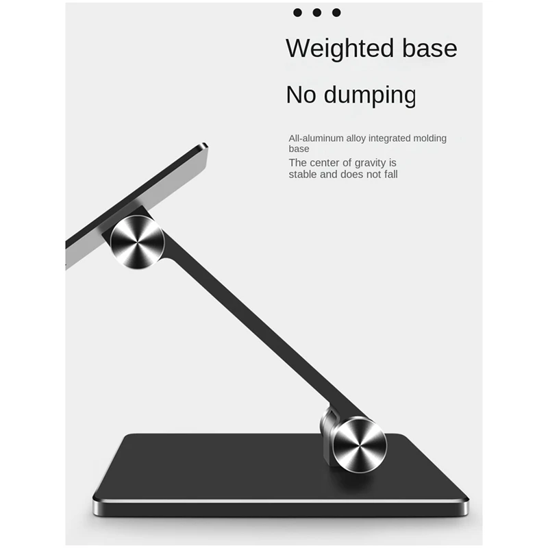 Top-Aluminum Alloy Tablet Stand Suitable For I Pad High Angle Adjustment Tablet Desktop Multifunctional Bookshelf